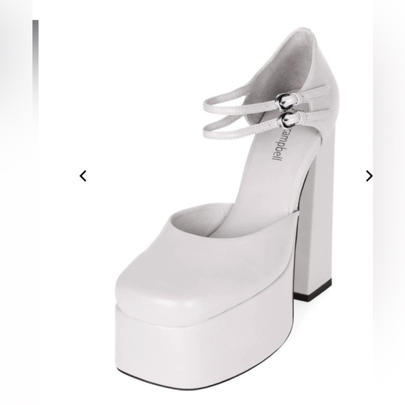 Jeffrey Campbell Leila white  Platform Heels Sz 7 - Picture 1 of 9